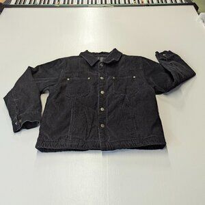 Glacier's Edge Size M (10-12) Black Corduroy Fleece Lined Jacket